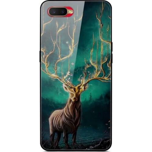 For OPPO K1 Phone Case Tempered Glass Case Phone Cover Fitness Back Bumper Series 2