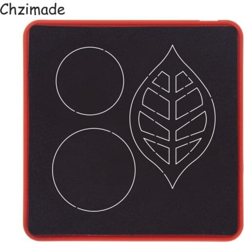Chzimade Hollow Leaf Wooden Leather Die Cutting Mold Diy Cutting Template Knife Punching Tools
