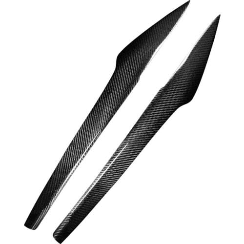 Real Carbon Fiber Front Headlight Eyelids Eyebrow Decorative Cover for BMW X5 X6 F15 F16 2014-2018 Exterior Car Assessoires