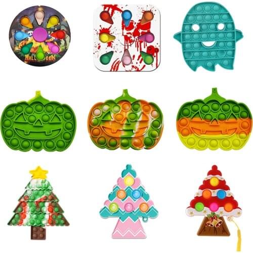 Halloween Christmas Rat Killing Pioneer Pumpkin Ghost Tree Hat Socks Childrens Mental Arithmetic Puzzle Decompression Toy