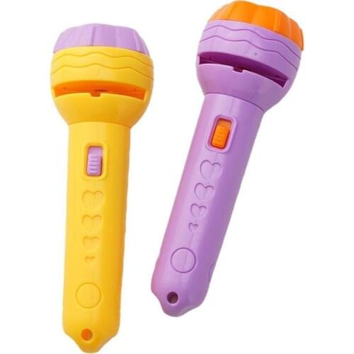 Kids Projector Torch Flashlight Sleep Light Preschool Cartoon Fairy Tale Projection Lamp Early Educational Learning Machine Toys