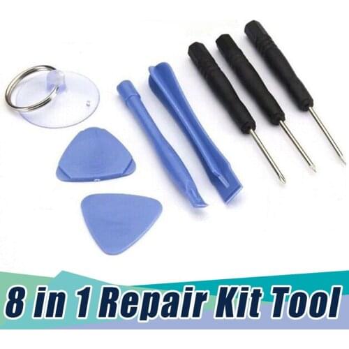 DIY 8 in 1 Opening Pry Set Kits Disassemble Tools For iPhone For Samsung Screwdriver Mobile Phone Repair Tools Kit 50 set/lot