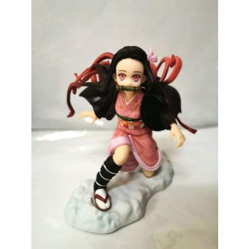 Kimetsu No Yaiba Demon Slayer Nezuko Kamado Tanjirou Tomioka Giyuu 190mm PVC Action Figure Model