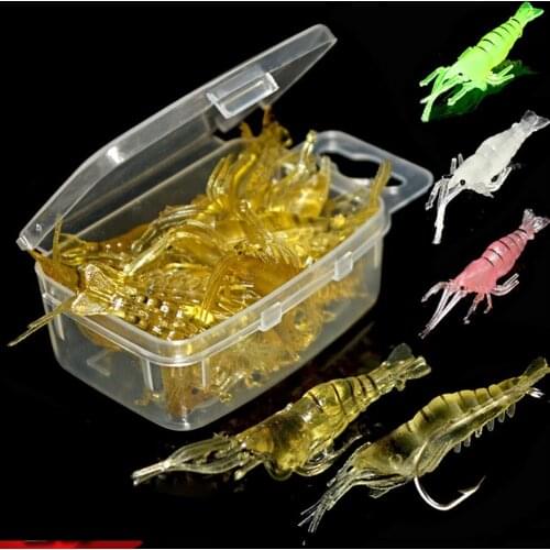 Shrimp artificial bait lure bionic luminous shrimp weest fish blackfish lure fishing soft lure
