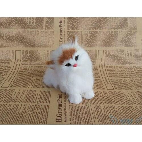 Small cute simulation cat polyethylene & furs handicraft yellow head sitting cat doll about 15x11cm 126