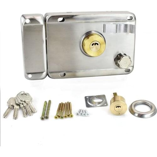 All-metal Universal External Iron Door Lock Security Anti-theft Lock Multiple Insurance Lock Wooden Door Lock Furniture Hardware