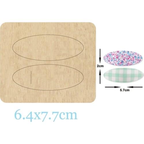 Fashion Oval Hair Clip Handwork Hairpin Cutting Die 2020 New Headdress Wooden Dies Fit Common Die Cutting Machines on the Market