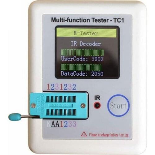 Multi-Function Tester,LCR-TC1 Transistor Tester TFT Diode Triode Capacitance Meter NPN PNP MOSFET,Pocke Colorful Display