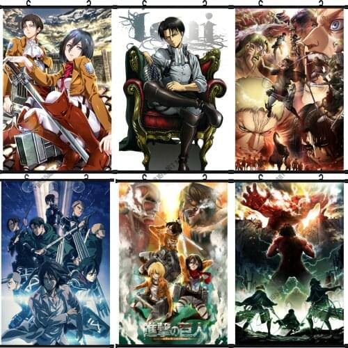 Canvas Painting Wall Art Anime Posters and Prints Room Decor Attack on Titan Pictures for Living Kids Nordic Home Decoration