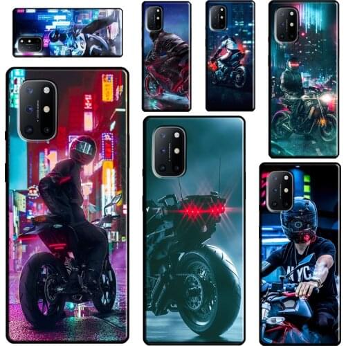 Neon Motorcycle Biker For Realme C3 C11 C15 C21 GT Neo Q3 6 7 8 Pro Phone Case For OnePlus 8 7 9 Pro Nord 7T 8T