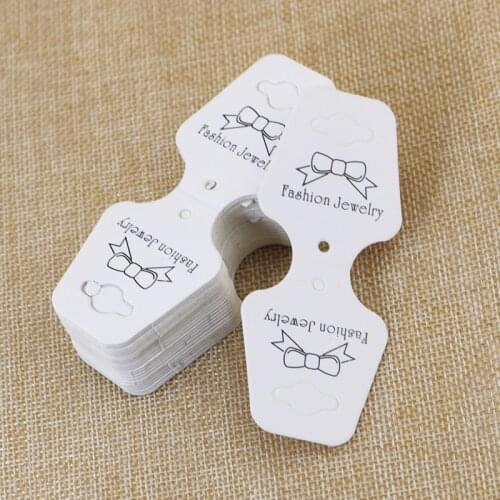 Wholesale 200pcs/lot Paper necklace card 3.8x9.2cm Jewelry Bracelet Packaging Display Cards Jewelry Display necklaces Fold