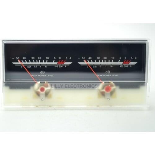 P-59WTC VU Meter DB level Audio Power Meter with Backlight and Voltage 6.3 Double Pointer