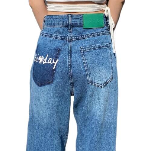 Женские джинсы с вышивкой Pengpious China At AliExpress