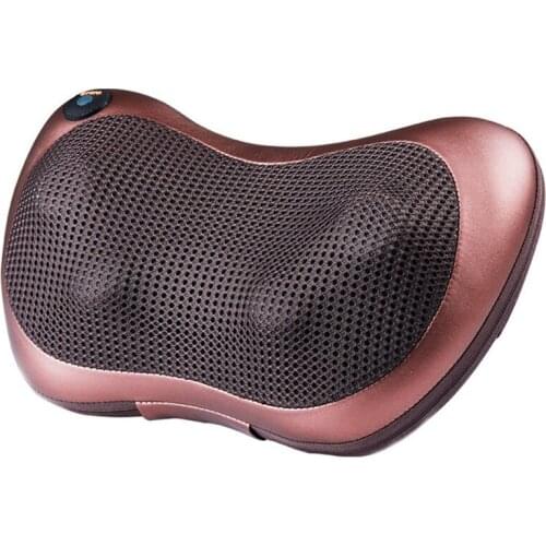 Roller Massage Pillow For Neck Chair Infrared Heating Kneading Neck Shoulder Car Shiatsu Massage And Relaxation Eu Plug