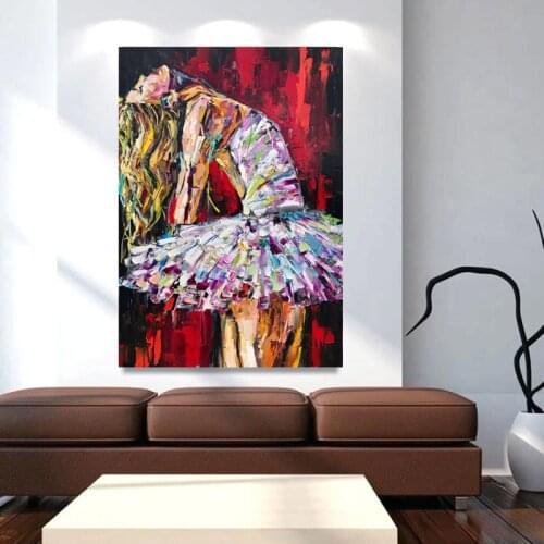 SELFLESSLY Dancing Girl Canvas Art Modern Bullet Pictures For living room Wall Art Prints And Posters Home Decorative Pictures