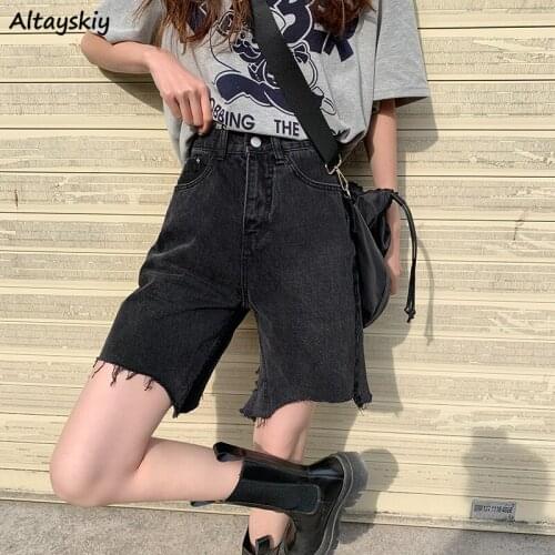Shorts Women Solid High Waisted Streetwear Korean Style Students Female Summer Zipper Mujer All-match Cozy Simple Basic Trousers