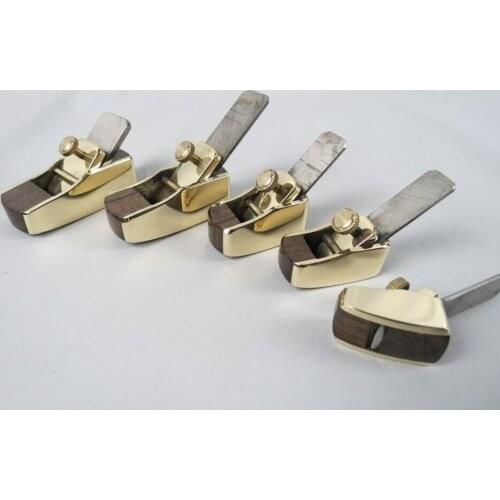 Violin/Viola making tool,5pcs convex bottom brass wrap blackwood planes