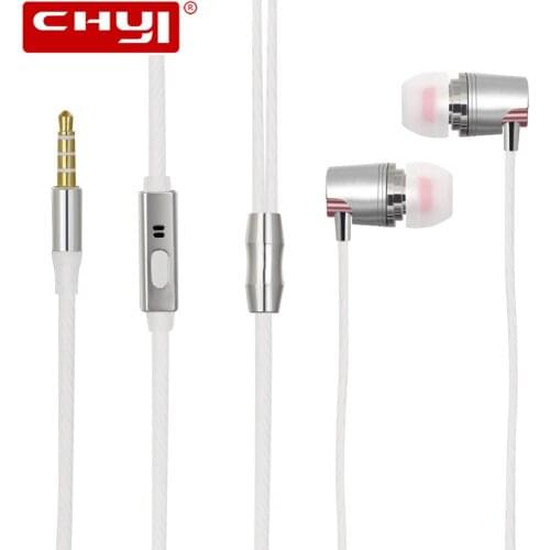 CHYI Sport Earphone wholesale Wired Super Bass 3.5mm Crack Colorful Headset Earbud with Microphone Hands Free for Samsung Phone
