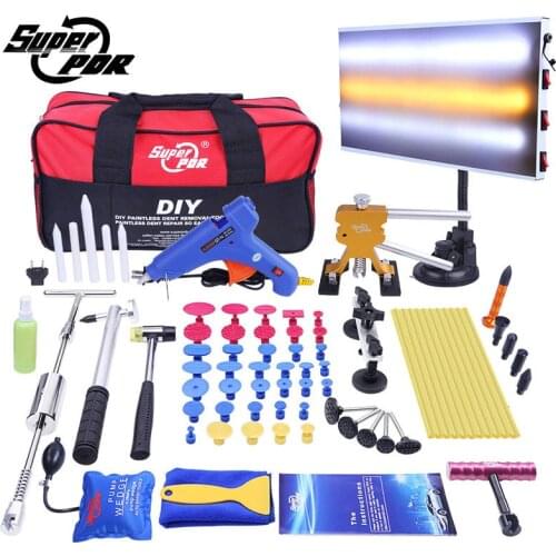 Super PDR Slide Hammer Rubber Hammer Glue Gun Glue Sticks Tap Down Pen LED Line Board Car Body Dent Damage Repair Tools Auto
