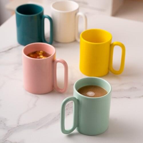 Unique Ceramic Mugs Nordic Household Creative Water Cup Breakfast Special Couple Mugs Gifts 300ML