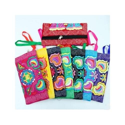 Colorful Floral embroidered Women Handbags!Hot Embroidery Small lady bags Fashion Shopping Vintage canvas Day Clutches Hot Gifts