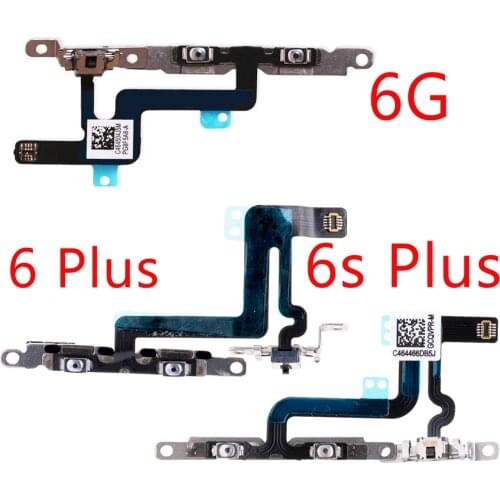 1pcs For iPhone 6 6G 6S Plus Power Volume With Metal Control Button Mute Lock Switch Ribbon Cable Flex Repair Part
