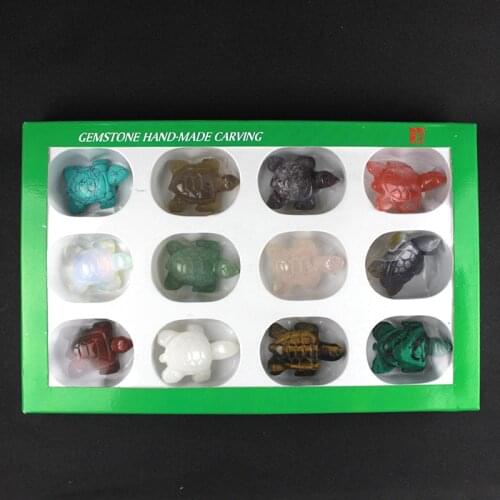 1 pc Natural Stone Handmade Tortoise Decration Crystal Opal Quartz Turtle Ornaments Pendant