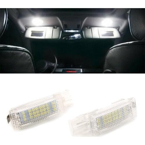 2Pcs Car Interior Visor Vanity Mirror Lamp LED Light For VW Golf MK4 MK5 MK6 GTi Jetta Passat Tiguan Touran Polo Phaeton etc