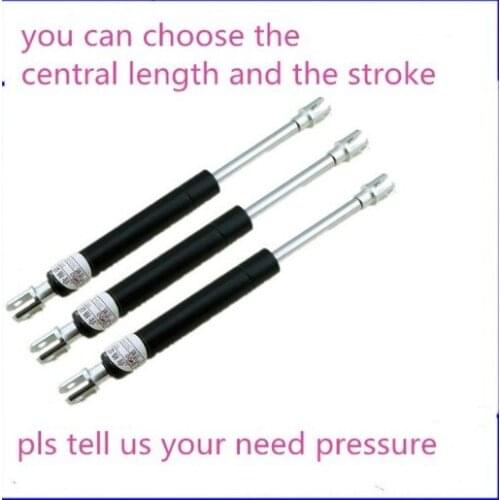 2pcs/lot Pressure 30N to 1000N force 160-800mm central distance,60-240mm stroke, pneumatic Gas Spring, Lift Prop Damper end
