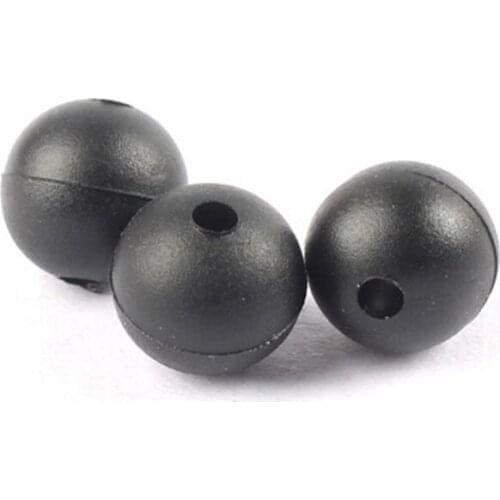 50pcs/bag 8mm 2mm Round Soft Rubber Beads Carp Fishing Beans Rig Accessories Protection To Knots And Rig Components Pesca Iscas