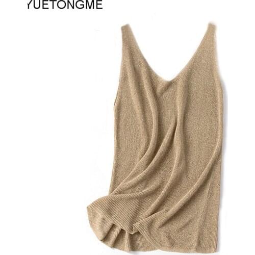 Shining 2021 V neck Girls Pullover vest spring summer short Knitted Women vest Sleeveless Casual TSP161
