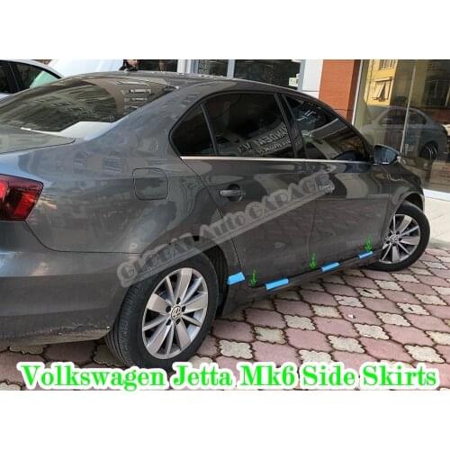 For Vw Volkswagen Jetta Mk6 Side Skirt 2011-2019 Sill Trim Car Styling Auto Accessory Universal Spoiler Mud Flaps Lip Splitter