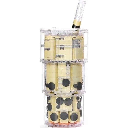 Milk cup drink Pearl Beverage Beverage Model Building Blocks Cup Decoration Brick Model Children Education Toys Birthday Gifts