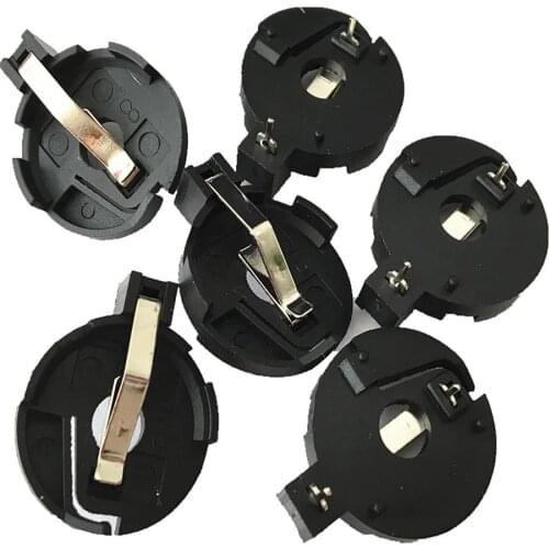 CR2032 battery holder button battery shell lithium coin battery box 3V battery cell BS-3 through hole 2pins ,1200pcs/lot