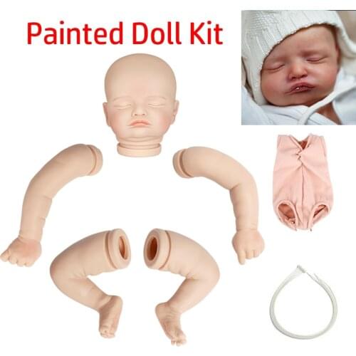 RSG Painted Unfinished Doll Parts Rosalie Bebe Reborn Doll 20 Inches Lifelike Newborn Reborn Baby Vinyl DIY Blank Doll Kit