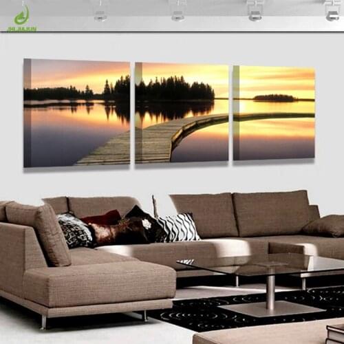 Art Sunrise The Sea Home Furnishing Decorative The Paintings On Canvas The Living Room Canvas Painting Modular Picture NO Frame