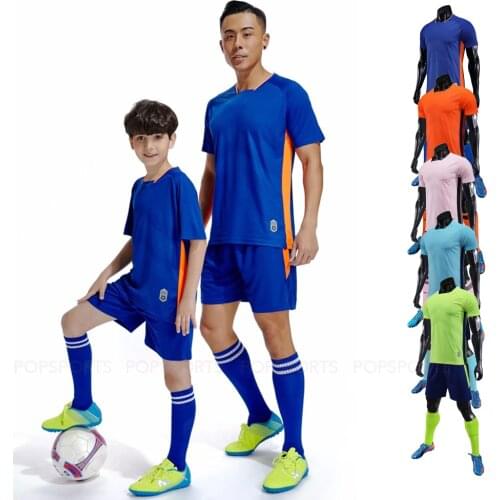 Custom Adult and Kids Soccer jerseys suits many colors plus size football uniform Sport set