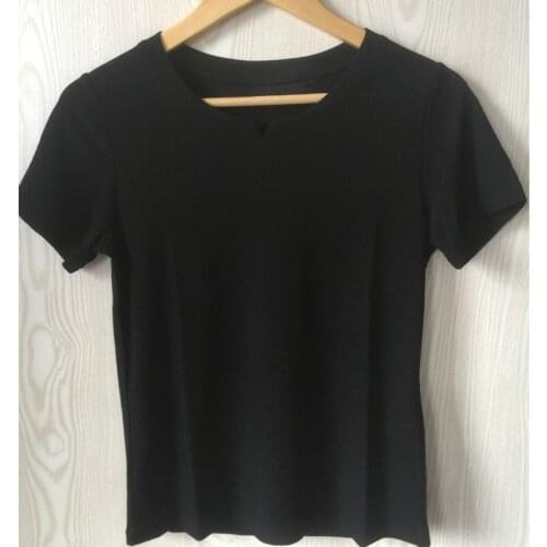 Classic casual and breathable summer quality short sleeve womens soft T-shirt