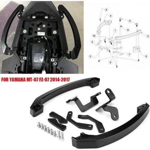 Seat Grab Bar Rail CNC Rear Handle Kit Back Seat Grab Motorcycle Rear Handrail Secure Armrest for Yamaha MT07 FZ07 2014-2017