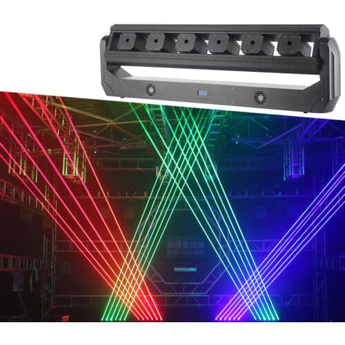 Free Shipping 4pcs/lot 6 Hoses Laser Projector Red Laser Moving Head Led Projector DJ Equipment Stage Laser Light for Music Show