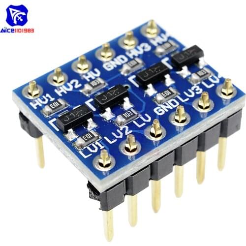 Diymore 10PCS IIC I2C Logic Level Converter Bi-Directional Board Module 5V 3.3V DC Module for Arduino with Pins High Low Voltage