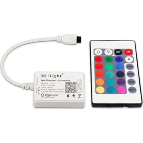 Milight Wifi RGB RGBW LED Strip Controller For 3528 5050 rgb rgbw LED strip light music timer Alexa Google Voice Control DC5-24V