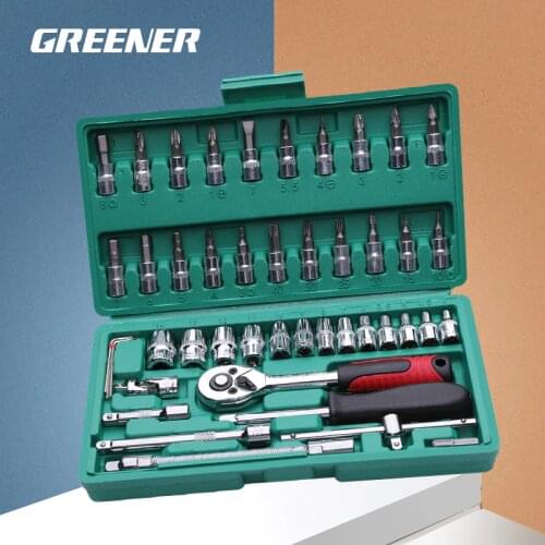 Socket Set Universal Car Repair Tool Ratchet Set Torque Wrench Bicycle Repair tools kit set tool bike repair spanner hand tool