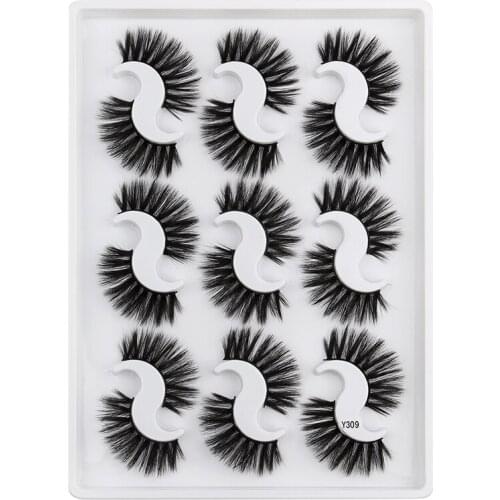 YSDO Mink Eyelashes 9 Pairs 3d Mink Lashes Eyelashes Natural Full Strip Lashes Cilios Faux Cils Soft Eyelash False Lashes