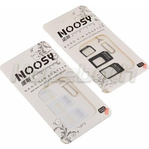 NEW Nano SIM Card Adapter 4 in 1 micro sim adapter with Eject Pin Key Retail Package for iPhone for Samsung 100set