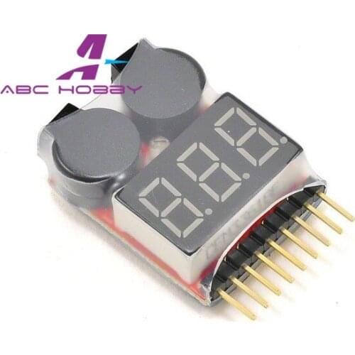 NEW RC Lipo Battery Low Voltage Alarm 1S-8S Buzzer Indicator Checker Tester LED