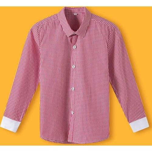 Boys Formal Shirt Summer White 100% Cotton Shirt School Kids Performance Blouse Photograph Girls T Shirt Teenager JK Shirt