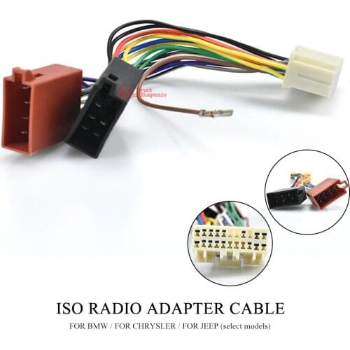 12-107 ISO Radio Adapter for BMW forCHRYSLER for JEEP (select models) Wiring Harness Connector Lead Loom Cable Plug