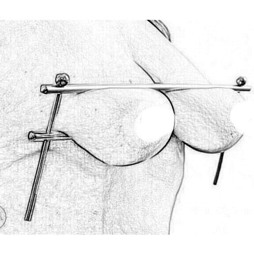 Bust adjustable Stainless steel lock milk flail Nipple Clamps Adult Game Toys Breast Clips Exotic Accessories