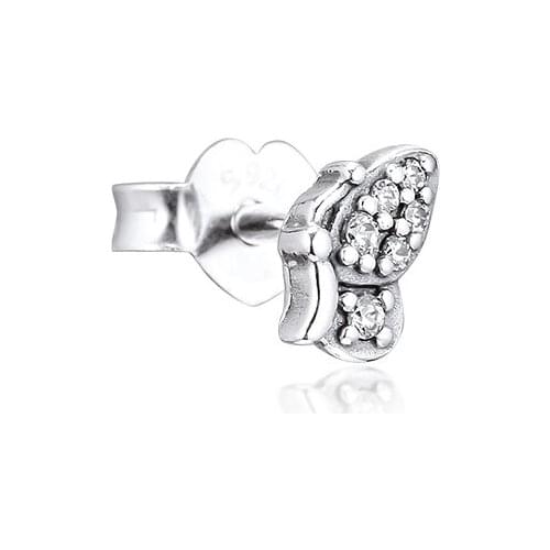 Signature ME My Butterfly Single Stud Earrings 100% 925 Sterling-Silver-Jewelry Free Shipping